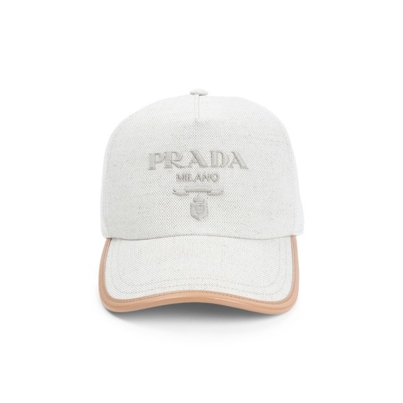 Prada Structured Cap In Cotton-Linen Blend - NWT - Picture 1 of 3